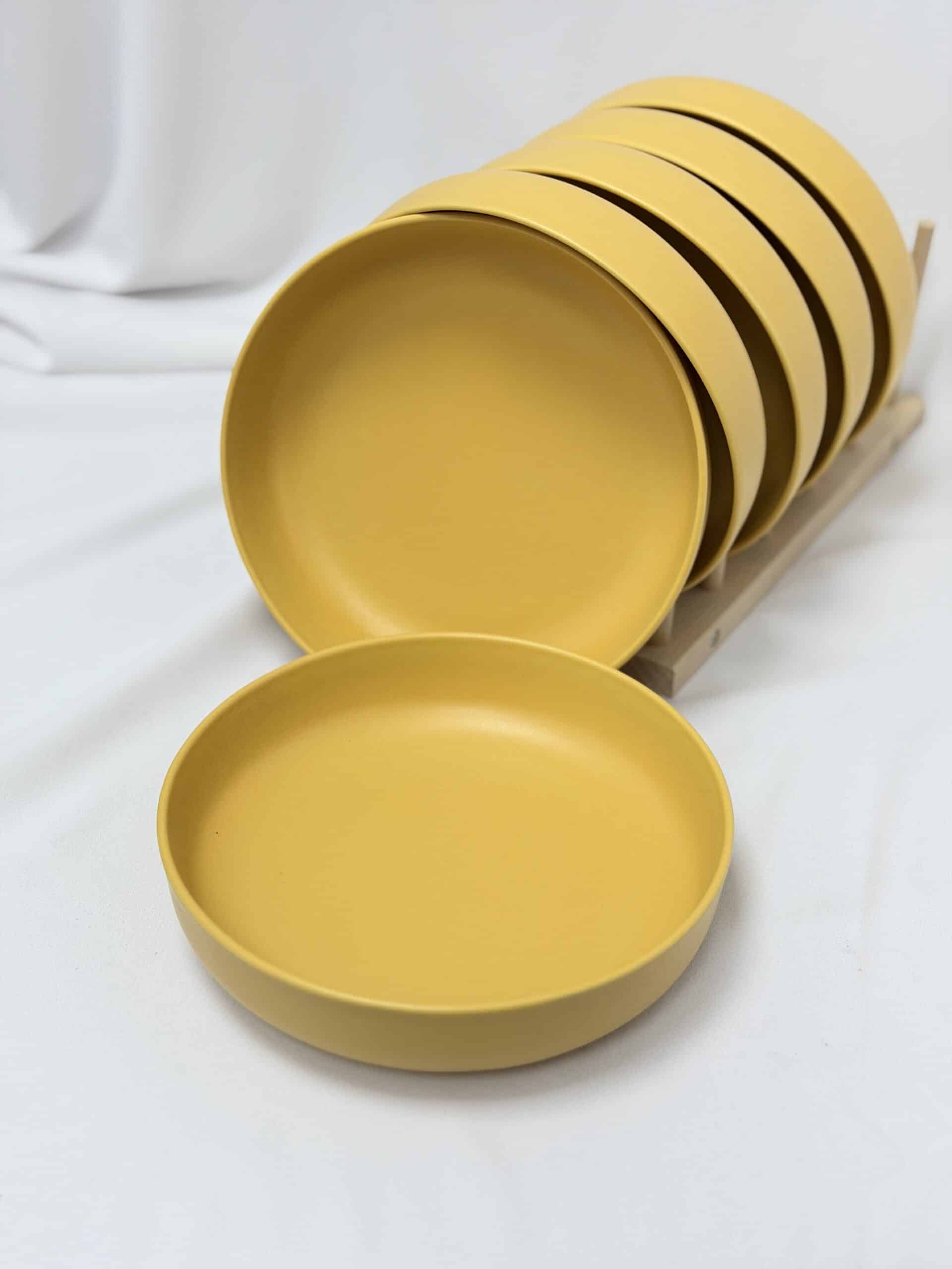 6 צלחות עמוקות פורצלן MUSTARD – תמונה 3