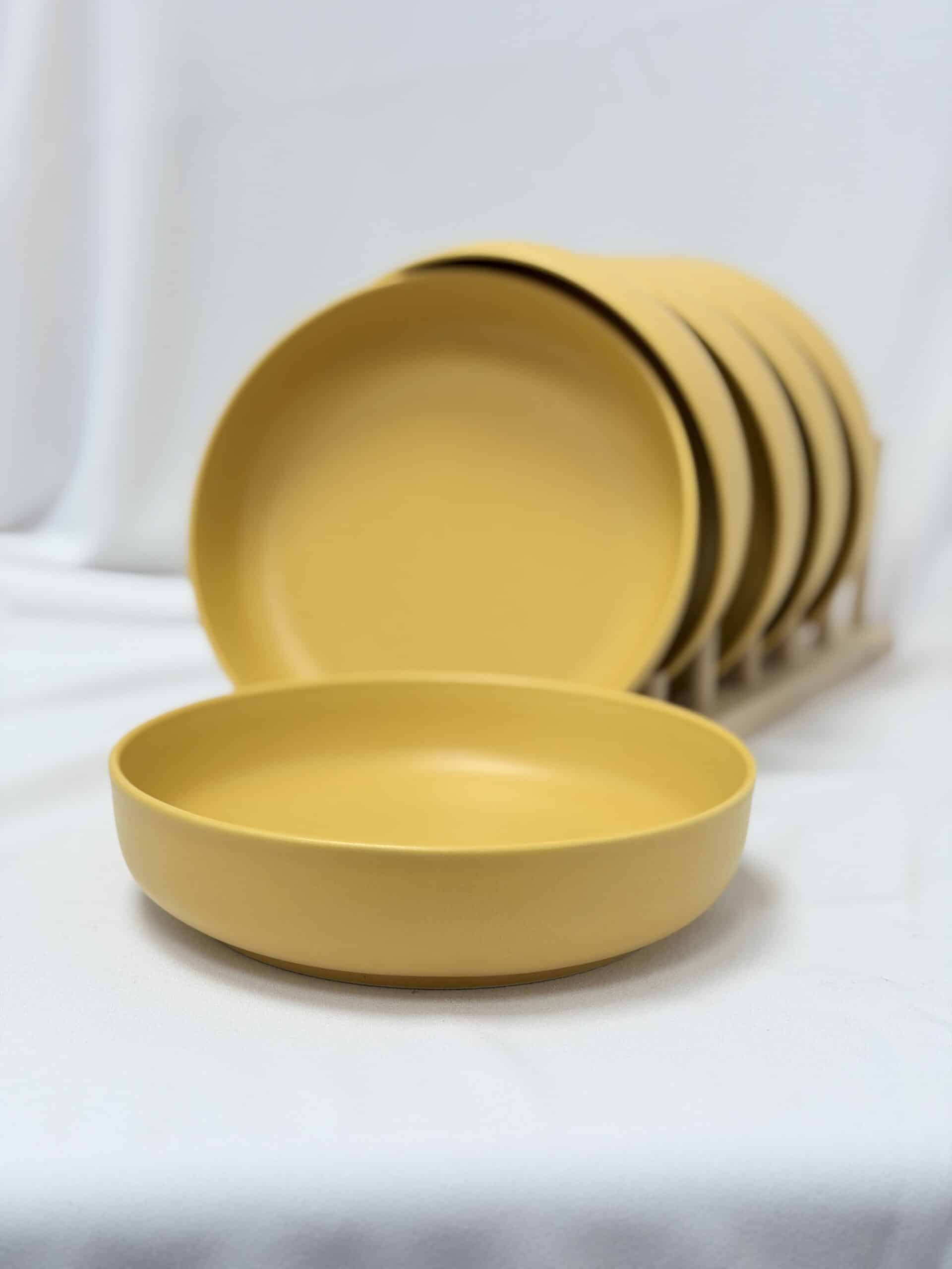 6 צלחות עמוקות פורצלן MUSTARD