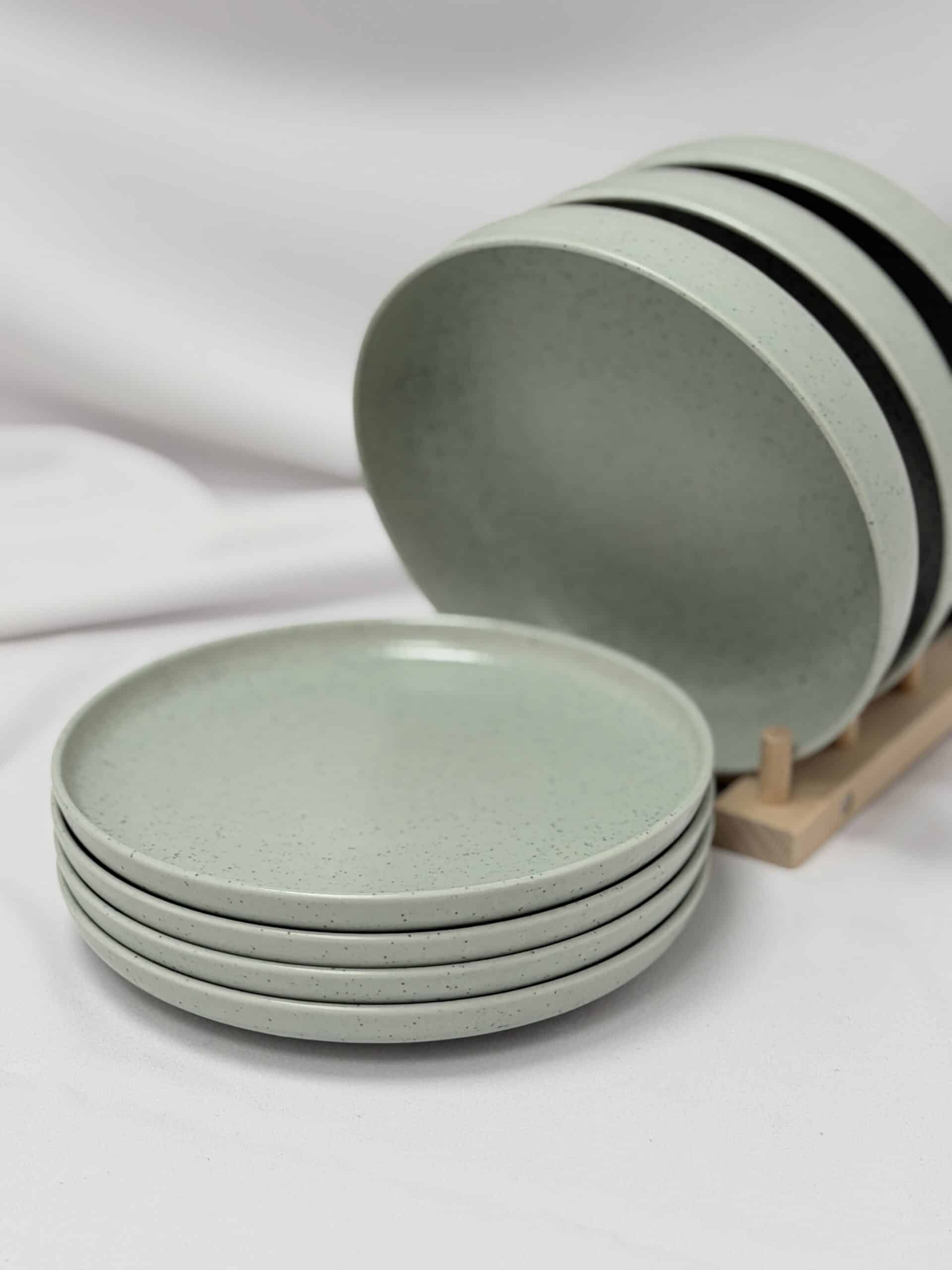 3 צלחות עמוקות 4 צלחות שטוחות MINT